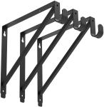 Standard Closet Curtain Rod Support Holder Bracket with Heavy Duty Metal Steel