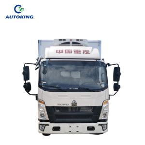 China SINOTRUK 4*2 Freezer Truck Frozen Food Transport Chiller Van wholesale