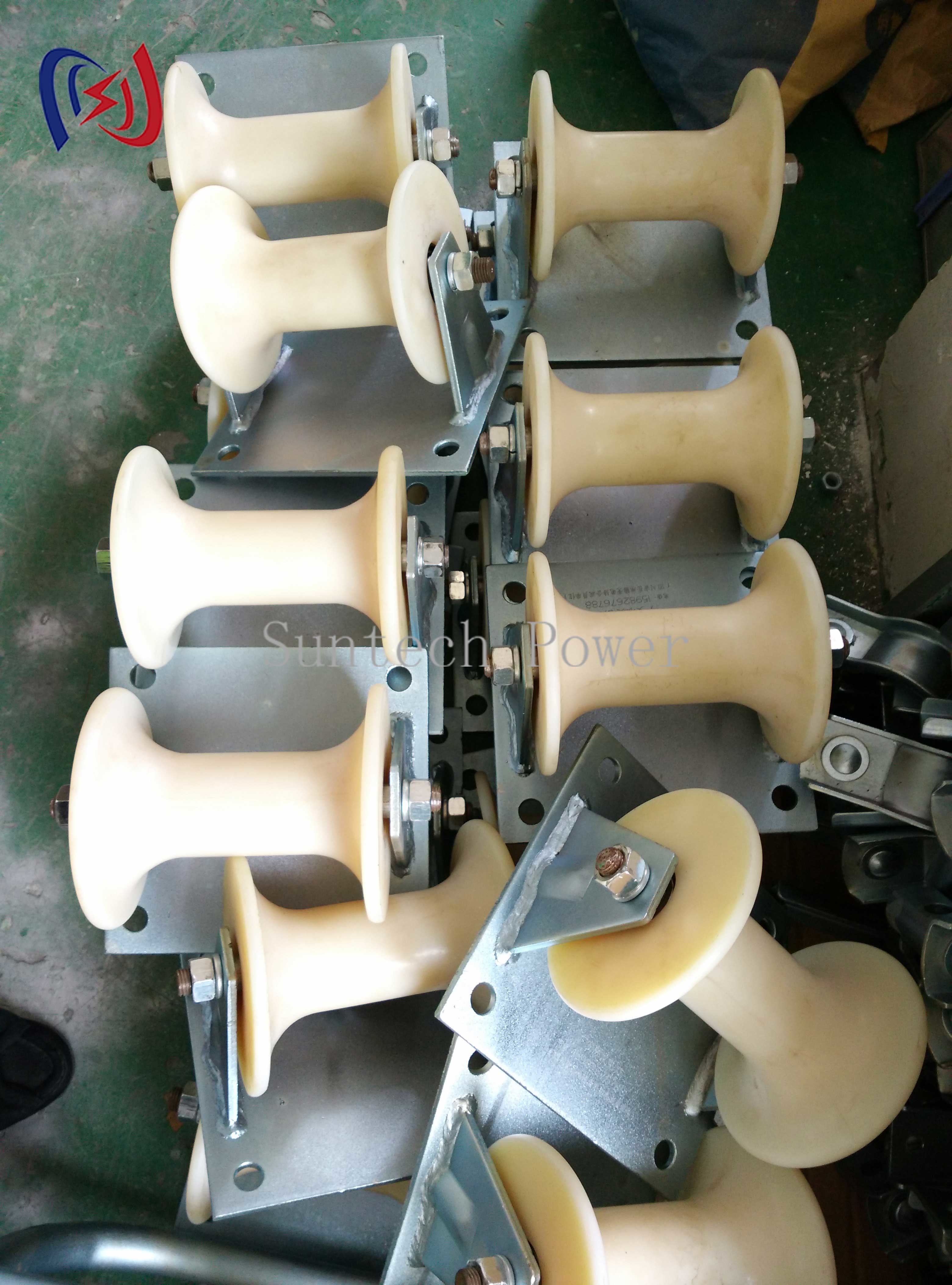 Underground Ground Cable Roller Pulley Steel Plate Carrier Installation Equipment