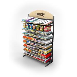 China 8 Tier Wire Rack Snack Food Retail Shop Stand Candy Display Rack Strong wholesale