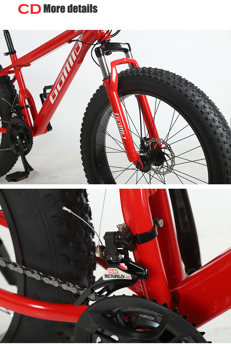 Comfortable Swallow Handlebar Fat Tire Bike OEM Customizable Snow Mountain Beach Cruisers Cycle Bicycle 26inches