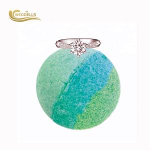 China Multi Color Jewelry Bath Bombs Ball Shaped With Jewelry Rings Inside wholesale