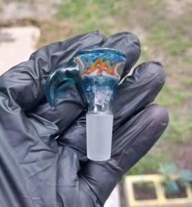 China Stock Supply 14mm Glass Snowflake Screen Slide Bowl Male For Water Pipe Bong wholesale