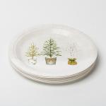 LFGB Biodegradable Paper Plates Compostable Potted Plant Birthday Party Supplies