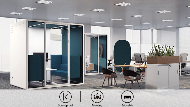 Model L Office Pods Large Soundproof Booth Seamless Meetings And Seamless Creativity