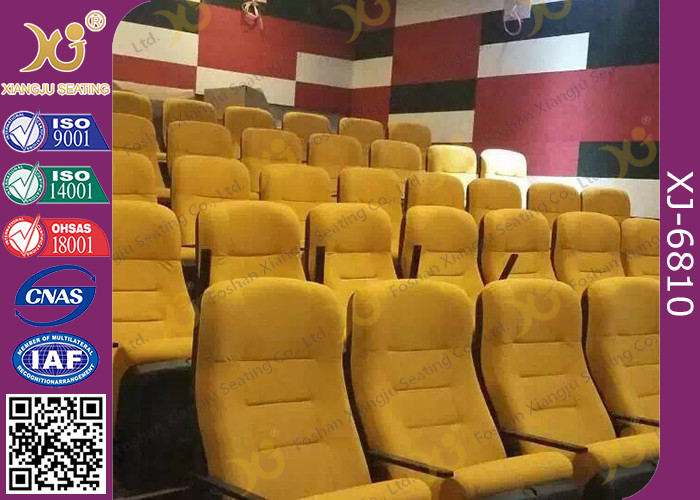 PP Armrest With Cup holder Theatre Seating Chair Can Be Push Back