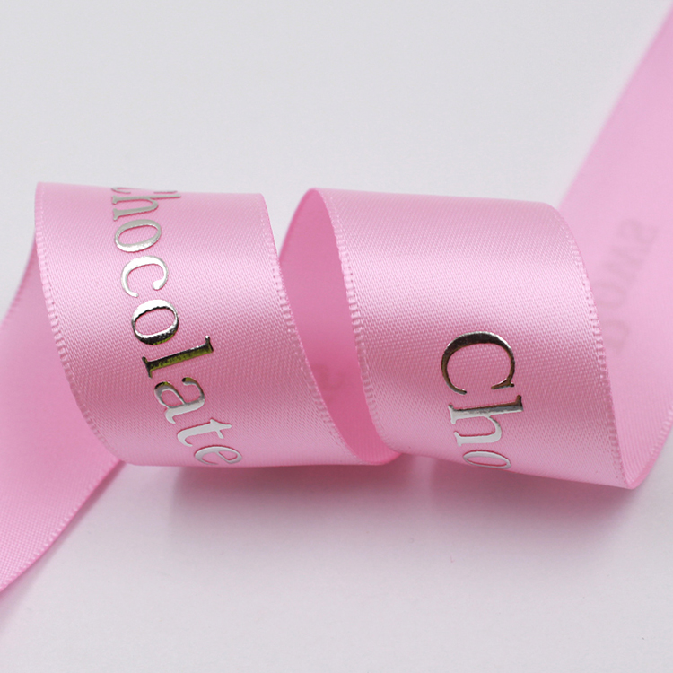 Silver Printed Decorative Fabric Ribbon Various Color Customized Logo