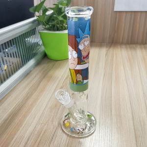 China Straight Glass Smoking Water Pipes W Ice Catcher 12inch 18mm wholesale
