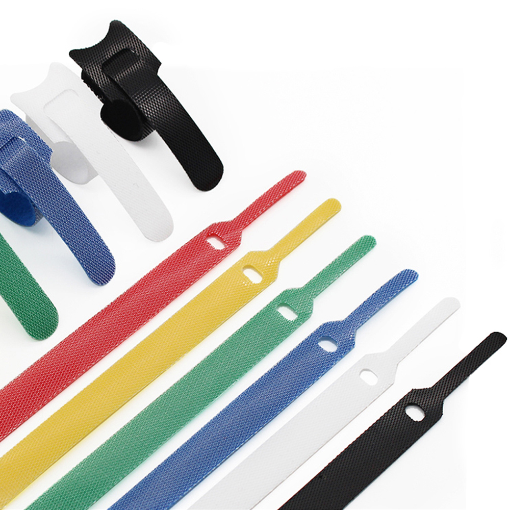 500mm Nylon Straight Hook And Loop Cable Ties T Shaped 20mm