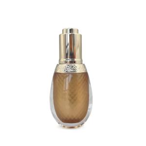 China Champagne 10ml Essential Oil Bottle Dropper Acrylic PP Shoulder Customized wholesale