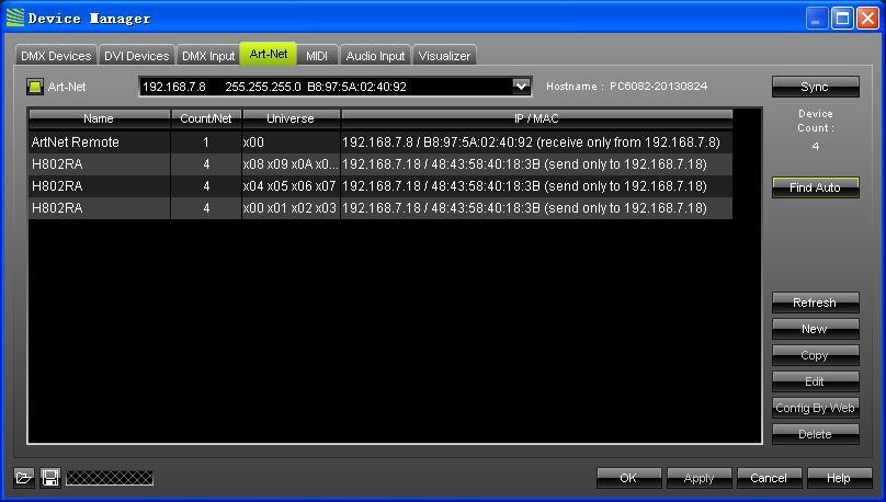 H802RA;4 ports(4096pixels) salve LED pixel controller;support Art-Net protocol for MADRIX,or marster controller(H803TV/ H803TC)