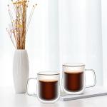 Amazon top seller High quality Borsilicate double wall Heat Resistant Hot Coffee