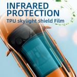 99% Heat Rejection UV Blocking Light Blue Car Sunroof Window Film TPU Panoramic