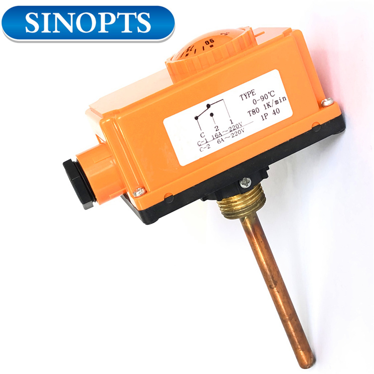0 - 90 Degree Immersion Thermostat Valve for Boiler Water Pump