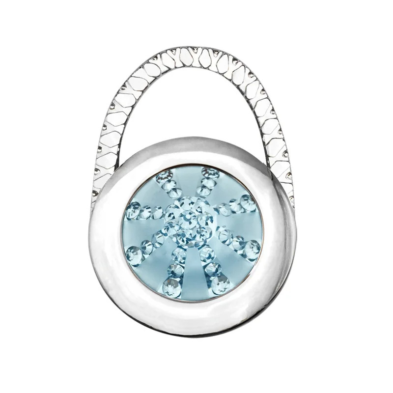 Metal Folding Portable Bag Hanger Table Hook Handbag Hanger Hook Diamond Pattern Purse Hook