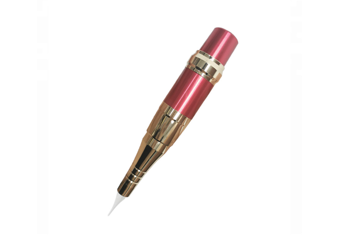 Red Brown 10V Cosmetic Tattoo Machine With 0.35mm 50mm Needles