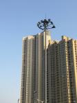 Single Arm Q235 Steel Street Light Poles With Solar Panel