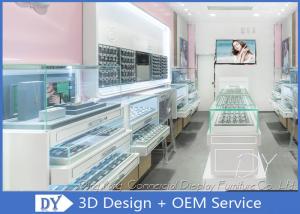 China Creative Jewelry Store Showcases With MDF + Glass + LED + Lock / Jewellery Shop Furniture wholesale