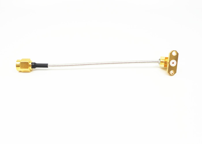 50ohm SMA Male RF Cable Assemblies Au Plated Custom RF Cable Assembly