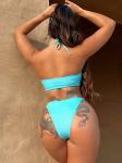Nylon Bikini For Swimming Sexy Swimwear Lady The New Type Blue Color In Stock