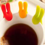 Beautiful Rabbit Tea Bag Holder Cute Silicone Cup Hanging Tool Gift Coffee Tea