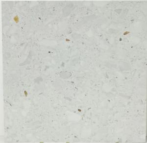 China White Terrazzo Porcelain Tile 9mm Thickness Anti Slip Chemical Resistant wholesale