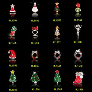 China Hot NEW Wholesale Alloy Jewelry 3D Nail Art Jewelry Nail rhinestones Sticker Supplier Number ML1551-1566 wholesale