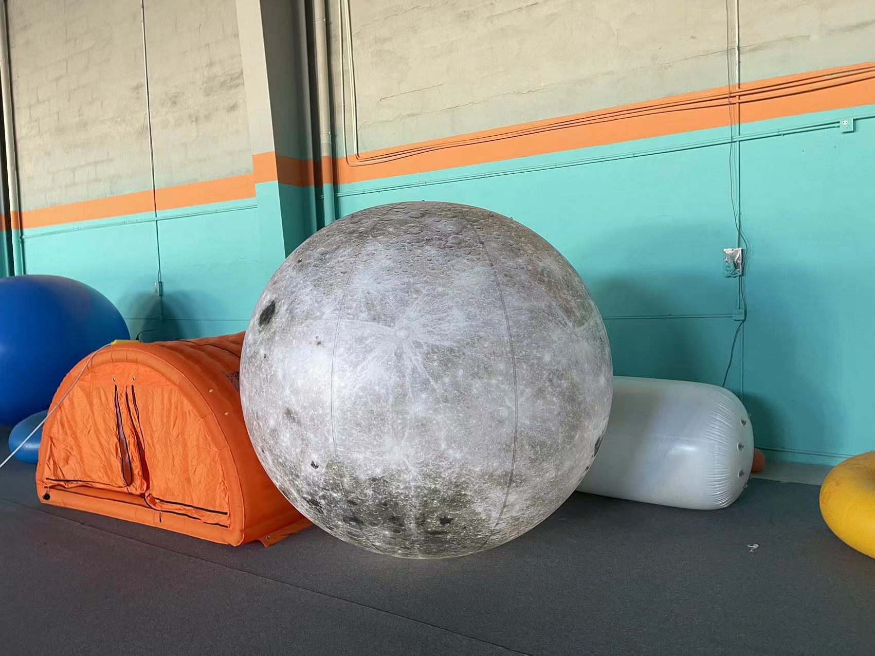 Giant Advertising Inflatable Moon Model With Led Light / Large Inflatable Moon Balloon For Decoration