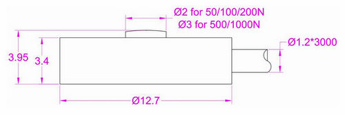 miniature button load cell 10lb