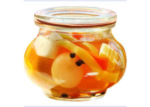 China 220ml 560ml 1060ml Empty Glass Jars Big Belly Shape Heat - Resistant Glass wholesale
