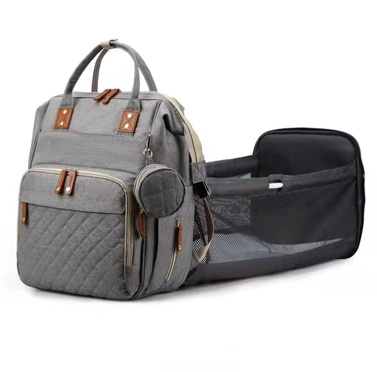 Multi Function Mommy Diaper Backpack With Changing Bed Infant Baby Diaper Bag