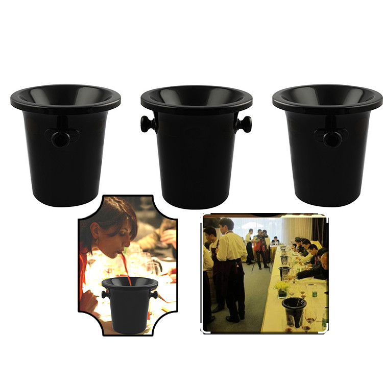 Polypropylene Plastic Wine Tasting Spittoon Bucket 3.7L 2L