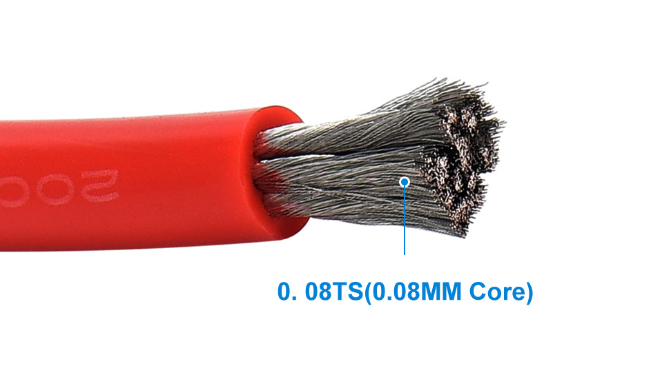 10AWG Battery Terminal Cables 20cm 30cm 40cm Super Soft Silicone With Lug