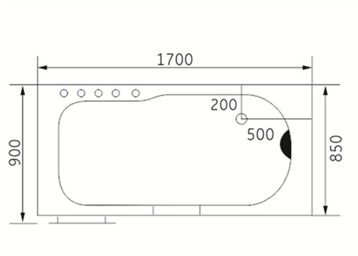 Cheap whirlpool bathtub / jacuzzi white color hot tub with handle shower
