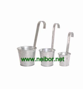 China galvanized hang bucket hang pots planters 0.5L 1L 2L wholesale