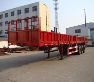 China 60 Tons Heavy Duty Side Wall Semi Trailer Thickness 2mm Height 600mm wholesale