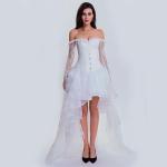 Nanbin White Wedding Corset 34.25 Inch Plus Size Bridal Bustier