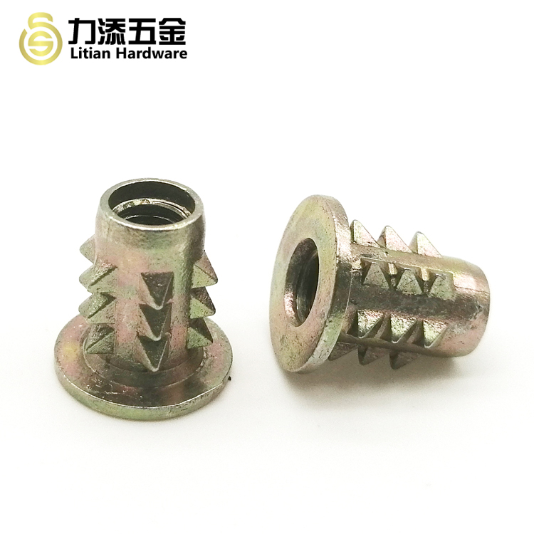 Hexagon Wood Insert Lock Nut Zinc Plated Galvanized M10x12 Zinc Alloy