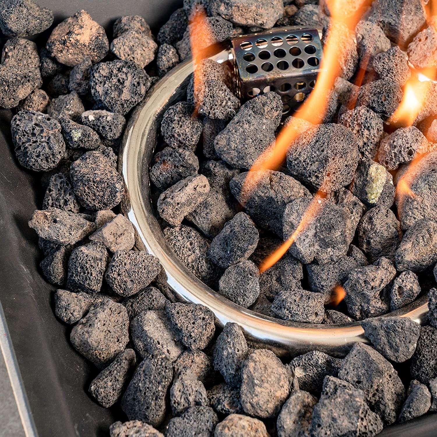 40,000 BTU Outdoor Gas 30'' Square Fire Pit Table With Easy-Access Door