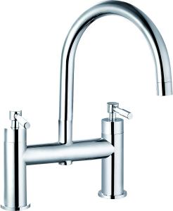 China Timeless Chrome Finish Basin Mixer Faucets With Double Handles T80541 wholesale