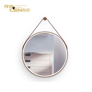 China Smart Mirror LCD Display Modern Round Wall Mount Digital Signage Nano Glass wholesale
