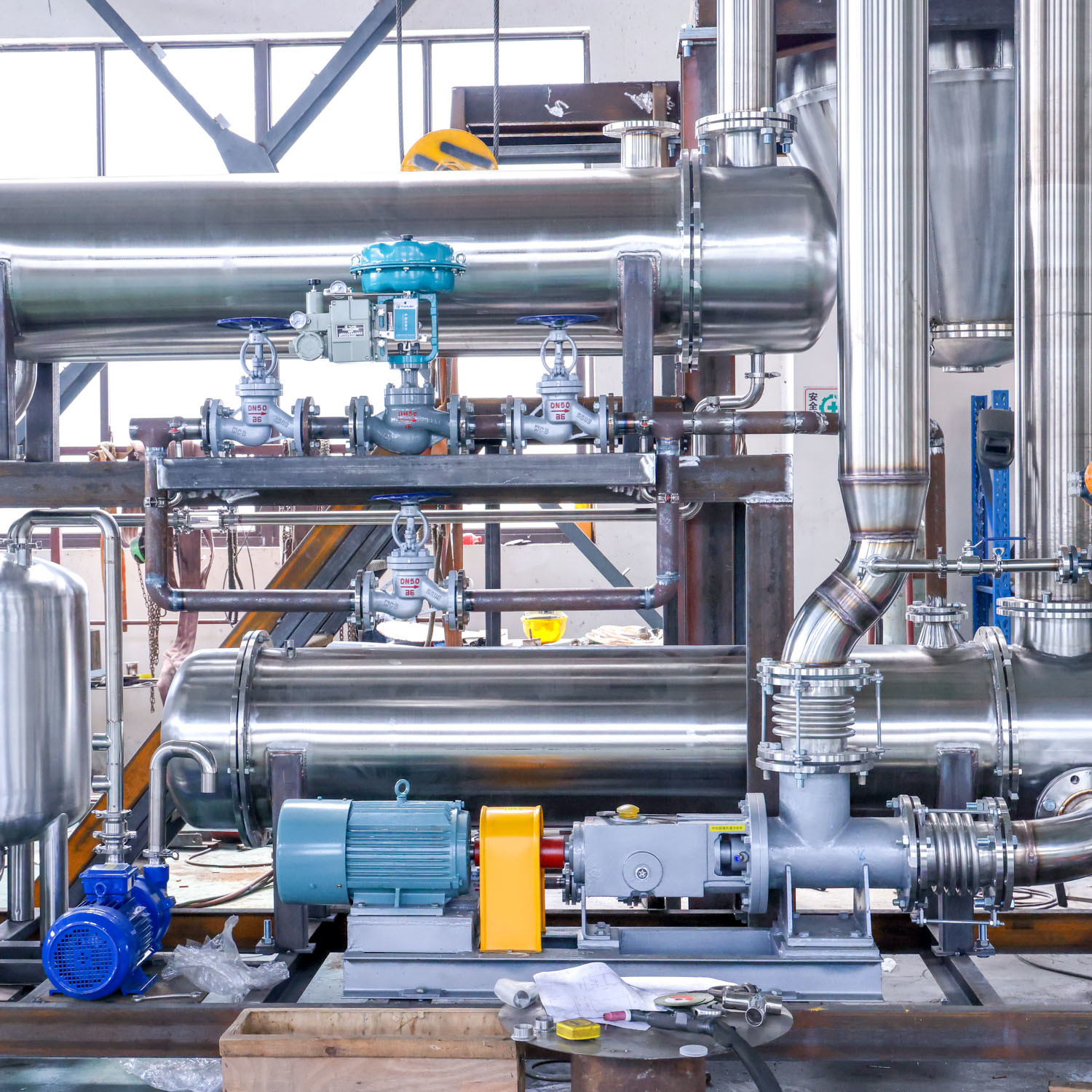 Fully Automatic 316l 304 Mechanical Vapour Recompression Evaporator Wastewater Evaporation