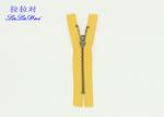 Normal Brass Teeth 7 Inch Jeans Metal Zipper Red Polyester Tape Semi - Lock
