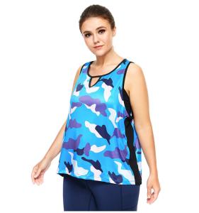 China BSCI Sublimation Printed Women Plus Size Tank Top Sleeveless Yoga Tops wholesale
