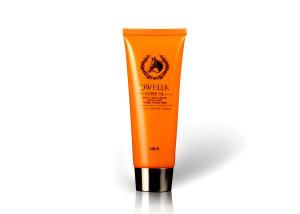 China 120ML Round Orange Plastic Cosmetic Tubes For Lotion Cosmetic Packaging wholesale