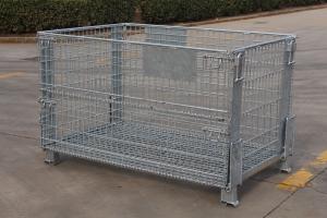 China Logistics Zinc Coated 1000kg 50*100mm Wire Mesh Box Pallet wholesale