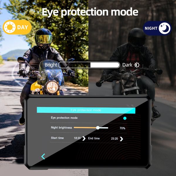 Magnetic detachable model CarPlay portable motorcycle navigation screen 5 Inch IPS Touch Screen Motorcycle CarPLay Navigation Display Waterproof IP67