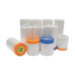 HDPE Pre Taped Masking Film Indoor Outdoor Protective Plastic Film Paint Usage