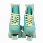 Classic Cowhide Quad Roller Skates Patines For Girls Women