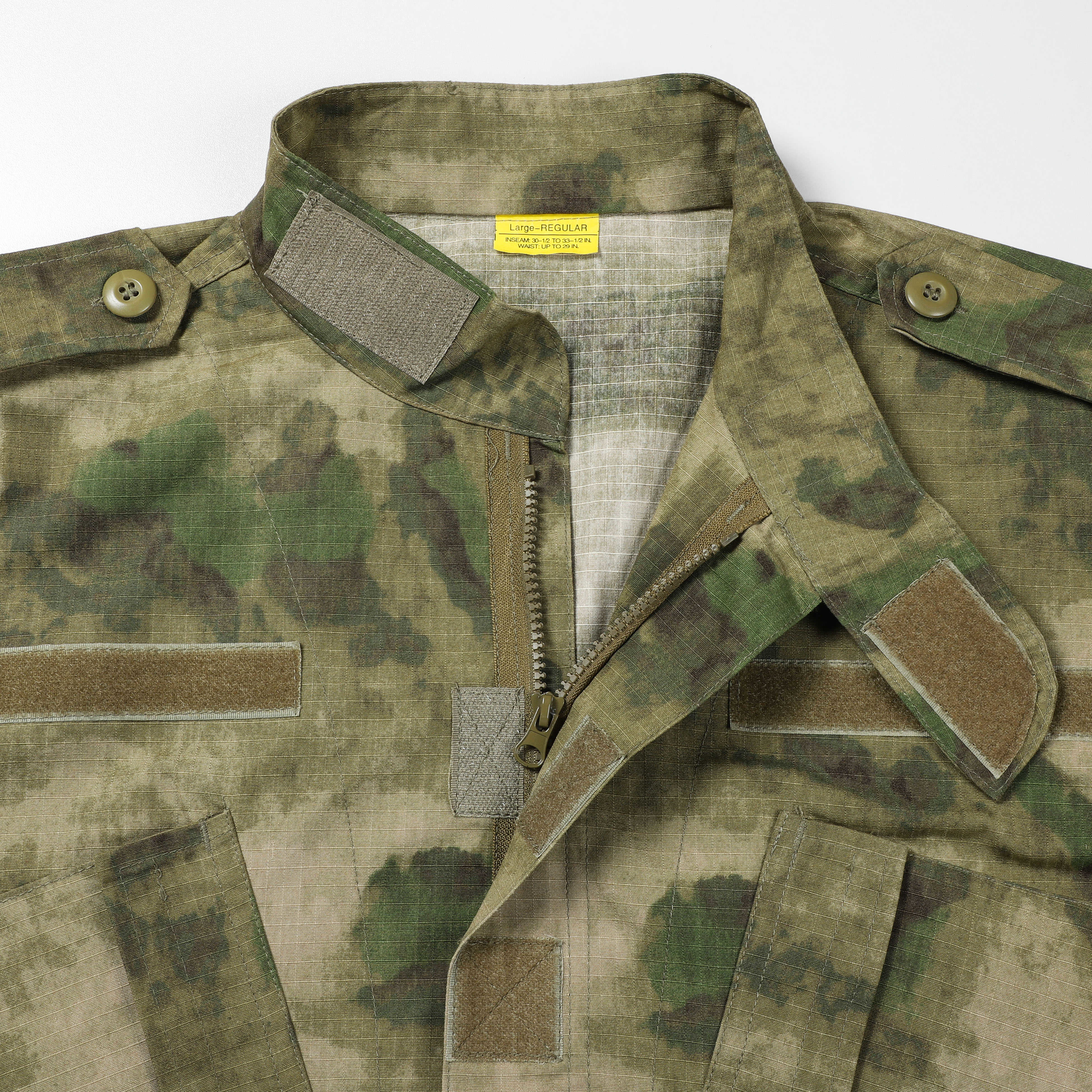 ACU Green Ruins Camoulfage Plaid Fabric Army Combat Uniform Suit